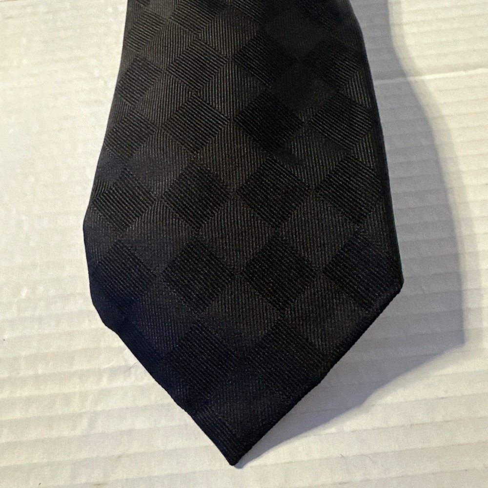 Today's Man Dress Neck tie Black 100% Silk